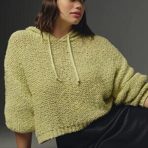 Anthropologie Pilcro Sailcloth Hooded Sweater (Green, 3X, NWT)
